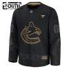 Børn NHL Vancouver Canucks Trøje Tilpasset 2024-25 Fanatics Military Appreciation Practice Sort